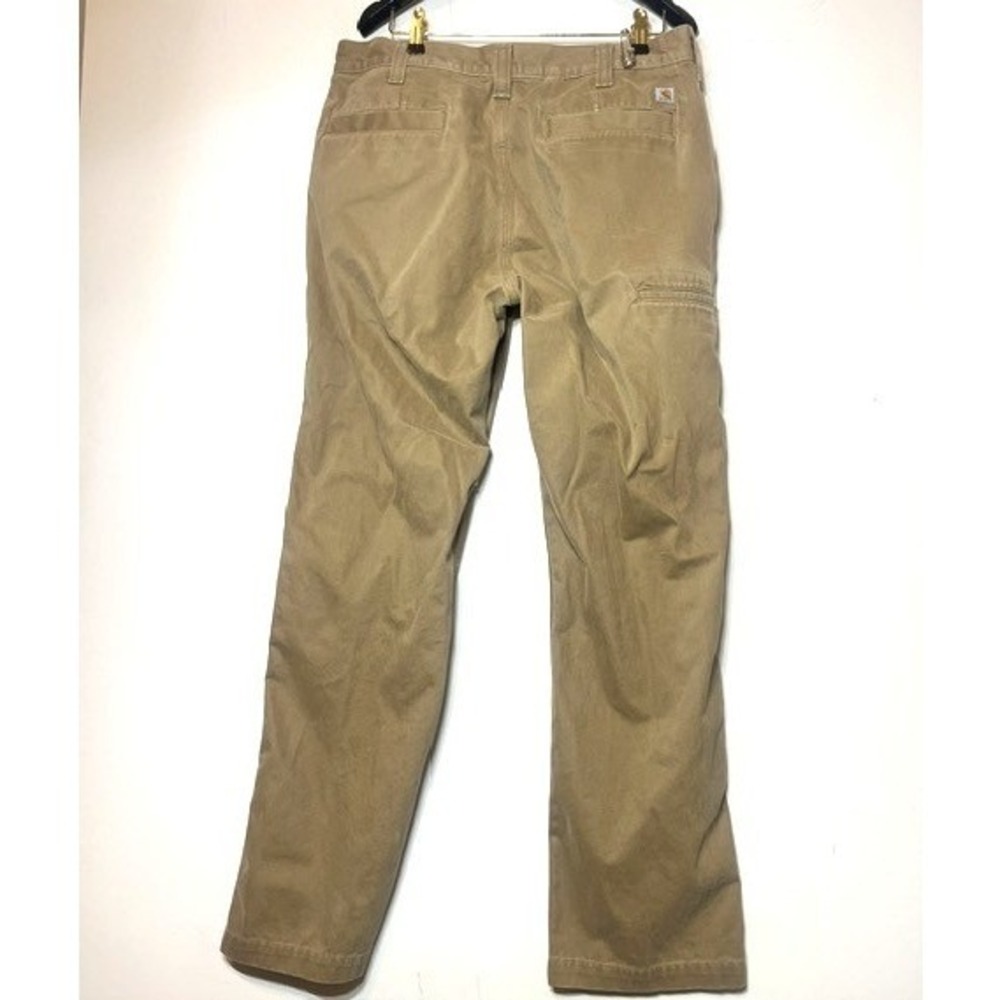 Carhartt Men's Khaki Relaxed Fit Straight Leg Twill Pants Sz 34x36